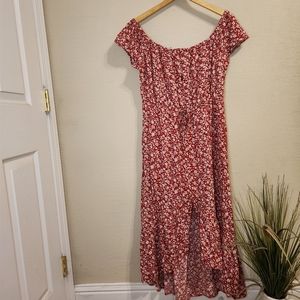 Off Shoulder Floral Dress